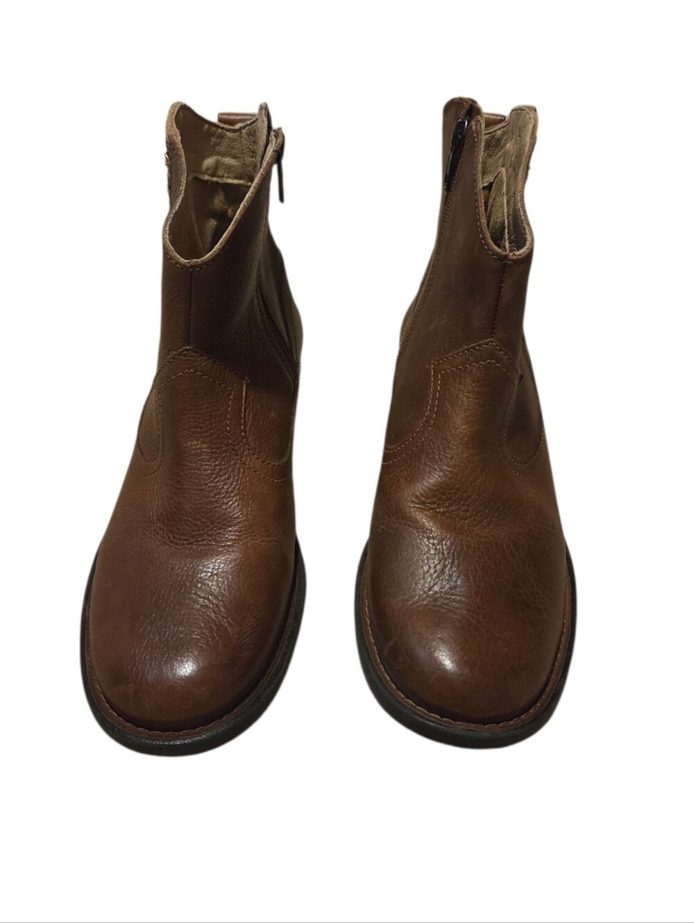 Women’s Size 9M Nurture By Lamaze Willa Cognac Brown Leather Ankle Booties